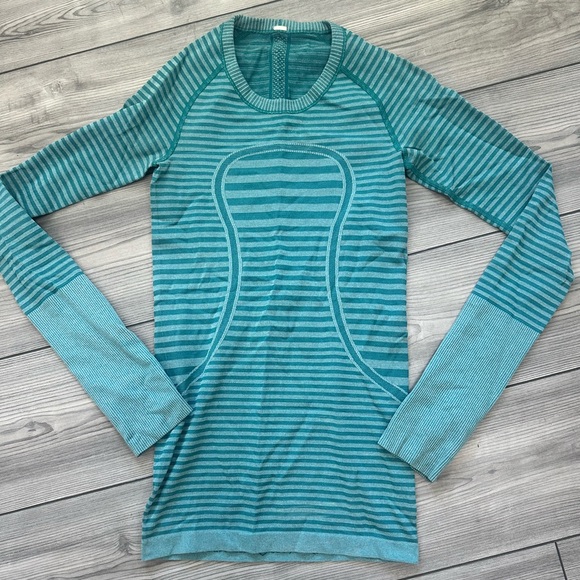 lululemon athletica Tops - Lululemon Swiftly tech long sleeve tee crew shirt size 2 teal